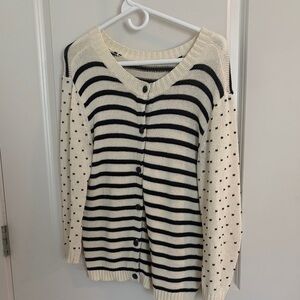 Weekend by Max Mara Striped Knit Cardigan Sweater Size M